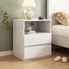 PAGED Modern Nightstand Set of 2, Wood Bedside Table, Sofa Side Table with 2 Drawers for Bedroom - 4 of 4