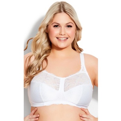 Avenue Women's Lace Soft Cup Wire Free Bra