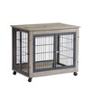GustoWave Dog Crate Furniture, 31'' Wooden Dog Crate with Double Doors, Heavy-Duty Dog Cage with Multi-Purpose Removable Tray, Gray - 3 of 4