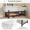 PAGED Farmhouse Upholstered Storage Bench, Modern Entryway Bench with Hidden Compartment, Foot Stool for Entryway, Living Room - 3 of 4