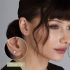 Gilded Lab-Grown Diamond Stud Earrings for Women | 925 Sterling Silver Studs and 14KT Gold 925 Plated Silver | Hypoallergenic Fine Jewelry - 3 of 4