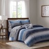 Gracie Mills Ianne Modern Watercolor Stripe Comforter Set with Cotton Bed Sheets - 2 of 4