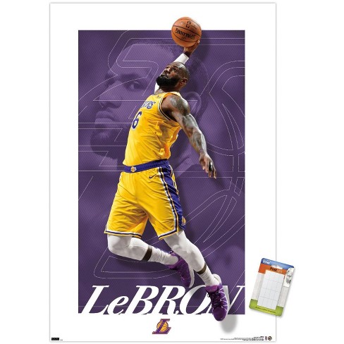 Trends International Nba Los Angeles Lakers - Lebron James 21 Unframed Wall  Poster Print White Mounts Bundle 14.725 X 22.375 : Target