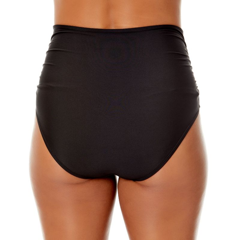 Anne Cole - Women's Side Shirred High Waist Bikini Bottom, 2 of 4