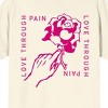Zumiez Rose Love Through Pain Men's Natural Crew Neck Short Sleeve T-shirt - 4 of 4