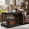 iNSPIRE Q Cornice Storage Transitional Metal & Wood Accent Table in Black - 3 of 4