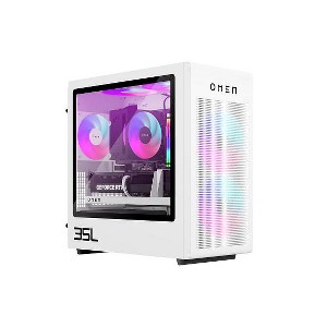 OMEN 35L Gaming Desktop GT16-0077m PC, Windows 11 Home, AMD Ryzen™ 5, 32GB RAM, 512GB SSD, NVIDIA® GeForce RTX™ 4070 SUPER, Ceramic white - 1 of 3