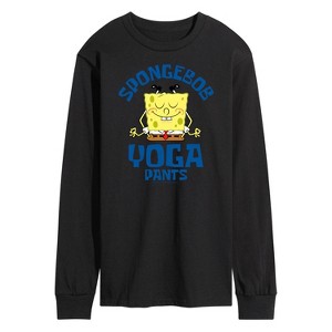 Men's - SpongeBob SquarePants - SpongeBob Yoga Pants Long Sleeve Graphic T-Shirt - 1 of 4