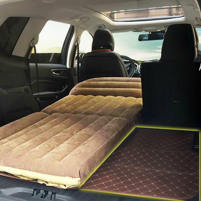 Costway Inflatable SUV Air Backseat Mattress Flocking Travel Pad w/Pump Camping Travel, 4 of 11