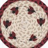 Earth Rugs Ladybug Round Trivet – 10" Garden Insect Print on Braided Natural Jute Table Mat - 3 of 3