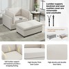 KTMBDW Accent Chair with Ottoman Set, Modern Upholstered Soft Single Sofa with Footstool for Living Room, Bedroom, Reading Room, Guestroom - 3 of 4