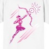 Power Rangers Pink Ranger Firing Bow Adult White Crew Neck Short Sleeve T-shirt - 4 of 4