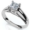 Pompeii3 1ct Princess Cut Lab Created Diamond Solitaire Engagement Ring 14k White Gold - Size 5 - 3 of 4