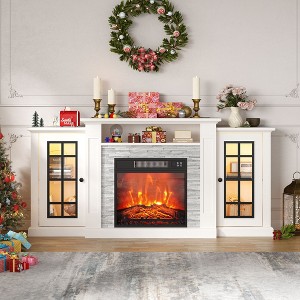 Vlrska 59'' Electric Fireplace TV Stand with Remote Control and LED Lighting - 1 of 4