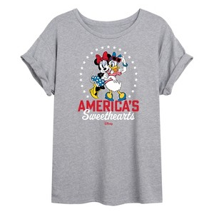 Women's - Disney - Americana Oversized Graphic T-Shirt - 1 of 4