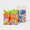 Medium Vogue Gift Bag with Foil - Tabitha Brown for Target: Multicolor Botanical Fruit Pattern, 10"x12.75"x5" - image 2 of 3