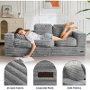 MAXYOYO 3-Seater Boneless Sofa Couch in a Box, Modern Faux Fur Sofa for Living Room, Soft High-Density Foam Couch with Pillows - 3 of 4