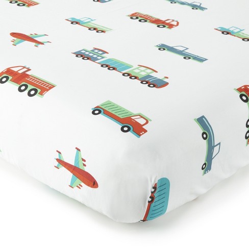 Wildkin Dinosaur Land 100% Cotton Fitted Crib Sheet Blue