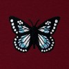 Dalix Butterfly Embroidery Relaxed Hoodie Soft Fleece Sweatshirt Drawcord Fit Lounge Womens - 2 of 4