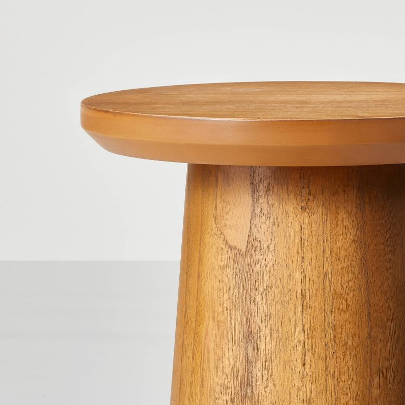 Wooden Round Pedestal Accent Drink Table - Hearth & Hand™ with Magnolia, 5 of 11