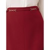 INSPIRE CHIC Women's Business Pencil High Waist Mental Decor Formal Work Midi Skirts - 4 of 4