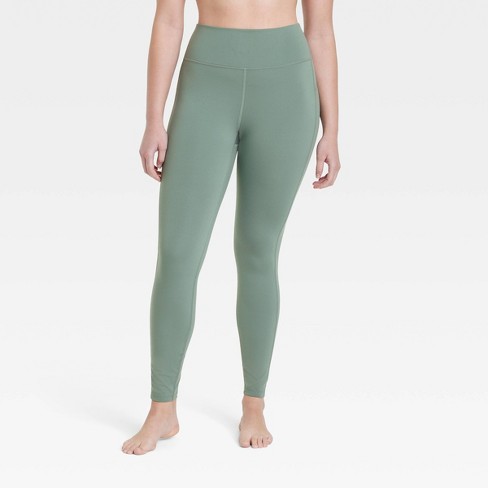 Women's Brushed Sculpt Curvy High-rise Leggings 28 - All In Motion™ Green  Xxl : Target