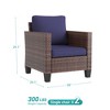 Sonkuki 2PCS Patio Single Sofas Outdoor Wicker Rattan Furniture Set w/ Soft Cushions for Garden Yard Porch - 2 of 4