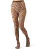 Memoi Women's Zebra Net Tights Mud S-M - 2 of 4