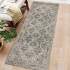 TackView Vintage Rug Irregular Medallion Area Rug Ultra-Thin Non Slip Floral Print Indoor Mat for Living Room Dining Room Bedroom - 4 of 4