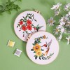 Embroidery Starter Kit for Beginners, Stamped Cross Stitch Kits with Embroidery Cloth, Embroidery Hoop, Needle and Instructions, Flower Bird Pattern - 4 of 4