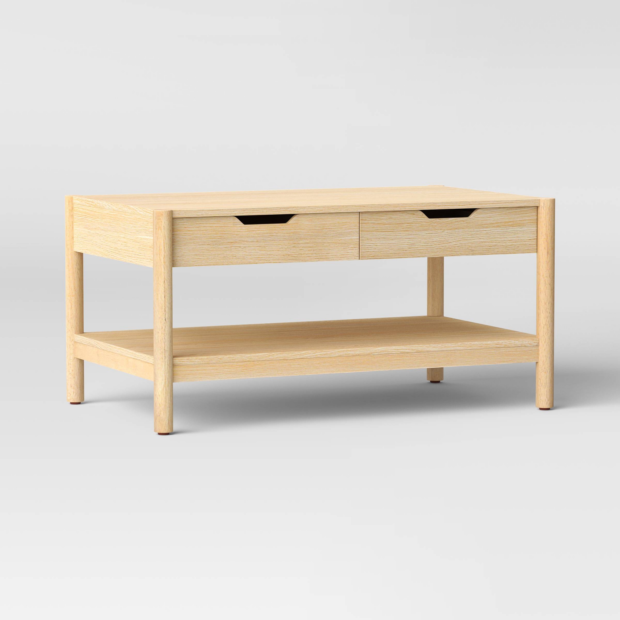 Scandi Coffee Tables Table With Drawers Natural - Room Essentials™