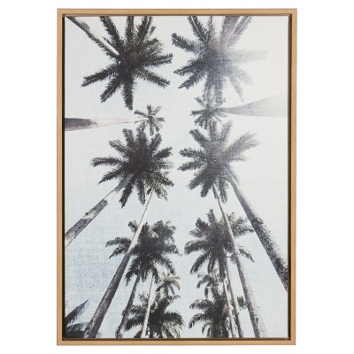 Palm Trees Framed Kids' Canvas Art Natural (33