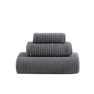 3pc Joy Solid Bath Towel Set Towel Set Gray - ED Ellen DeGeneres