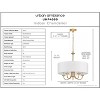 Urban Ambiance Luxury New Traditional Chandelier 21.125''H x 21.625''W,  Brushed Bronze Finish,  Aurora Collection, UHP4090 - 3 of 4