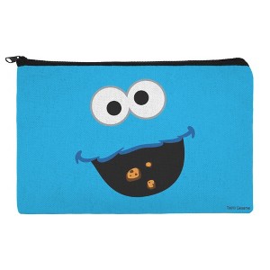 Sesame Street Cookie Monster Face Makeup Cosmetic Bag Organizer Pouch - 1 of 4