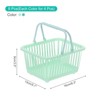 Unique Bargains Plastic Grocery Shopping Toy Storage Mini Decorative Baskets 6.3" x 3.5" x 5.1" 8 Pcs - 2 of 4