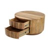 Carolina Living Christa 2-Drawer 30" Round Coffee Table - Natural - 4 of 4