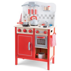 New Classic Toys Kitchenette Bon Appetit DeLuxe, Red - 1 of 4