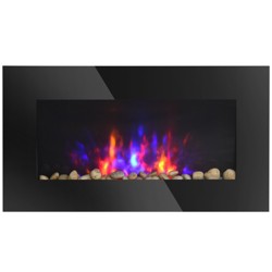 Northwest Electric Fireplace With Wall, Northwest Electric Wall Mounted Fireplace With Led Flame And Remote