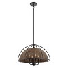 Paulina 4 Light 21.5" Pendant - PND4210 - Dark Natural/Black - Safavieh - 2 of 4