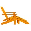 vidaXL Garden Chair White Fir Wood 2-seater Ergonomic Adirondack Chair - Orange - 3 of 4