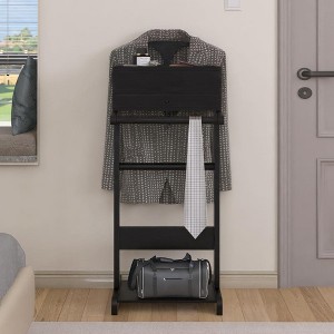 Chic Crate Wooden Garment Rack with Shelves, Freestanding Clothes Rack for Hanging & Storage in Bedroom or Entryway - 1 of 4