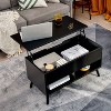 Yukimo 31.5 Inch Lift-Top Coffee Table with Hidden Storage, 2 Open Shelves, Modern Rectangle Design - 4 of 4