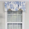 RLF Home Natalie Bell Floral Print Extra Wide Window Treatment Valance 3" Rod Pocket 65" x 16" Cyan Blue - 2 of 3