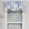 RLF Home Natalie Bell Floral Print Extra Wide Window Treatment Valance 3" Rod Pocket 65" x 16" Cyan Blue - image 2 of 3