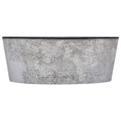 Black Marble Above-Counter Round Sink 15.7"