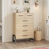 Living Room 4+2 Dresser/5 Dresser for Bedroom, 46.6 in /50.5 in Tall Drawer w/ Large Storage Space, Freestanding Wooden Closet Storage Dresser Chest - 4 of 4