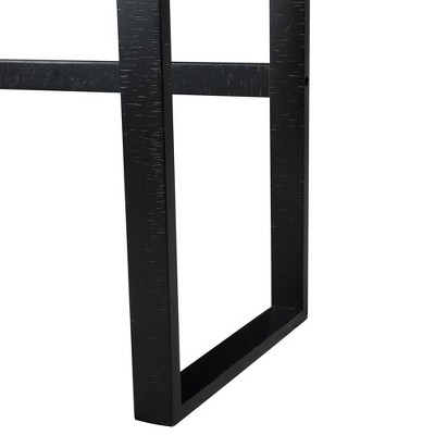 Enrico 60'' Black and Brown Transitional Bar Table Set with USB Ports
