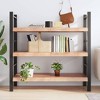 vidaXL Wall Shelf Light Brown 47.2 in.x19.7 in.x(0.8 in.-2.4 in.) Treated Solid Wood Oak - 2 of 4