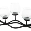 22" x 8" Decorative Iron 5-Tealight Candle Holder Black - Danya B: Glass & Iron, Tabletop Hurricane Centerpiece - image 3 of 3